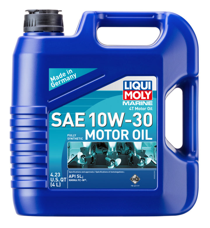 LIQUI MOLY Marine 4T Motor Oil SAE 10W30 Fully Synthetic High Performance Corrosion Protection - OneFastShop