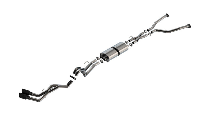 Borla ATAK Cat-Back Exhaust System for 22-24 Toyota Tundra 3.4L V6 Ext. Cab/STD Bed Black Chrome Tips