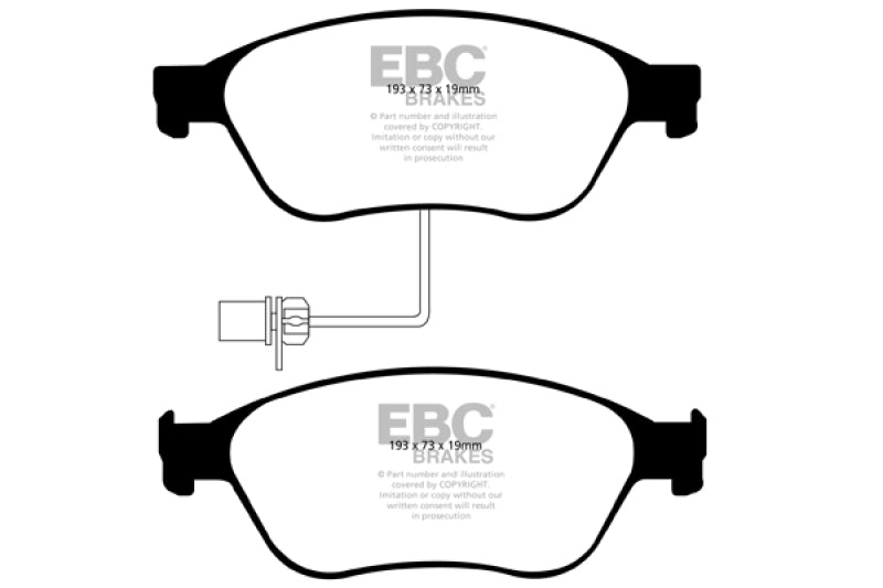 EBC Redstuff Front Brake Pads - Audi A8 Quattro, S6, Volkswagen Phaeton 2003-2011