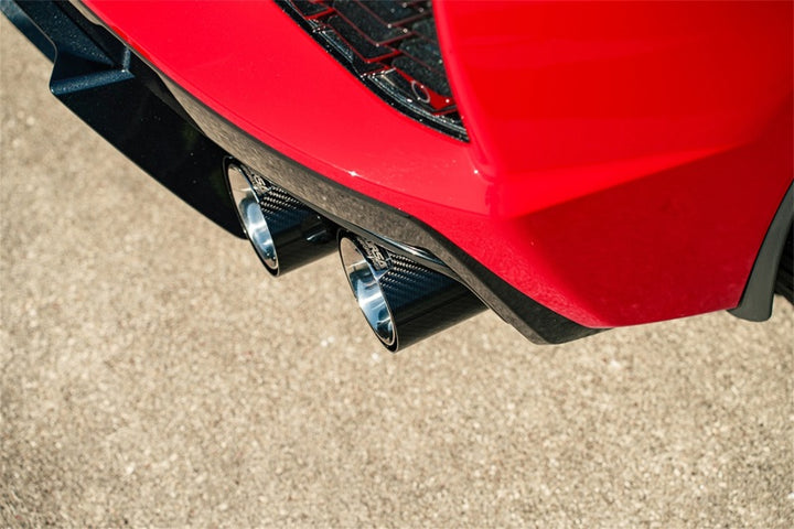 CORSA Performance Valved Cat-Back Exhaust 3in with 4.5in Carbon Fiber Tips for 2020-2024 Chevrolet Corvette C8 RWD