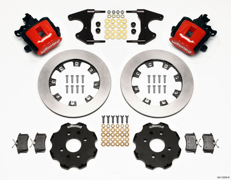 Wilwood Combination Parking Brake Rear Kit 12.19in Red Civic/Integra Drum 2.46 Hub Offset for 1992-2000 Honda Civic