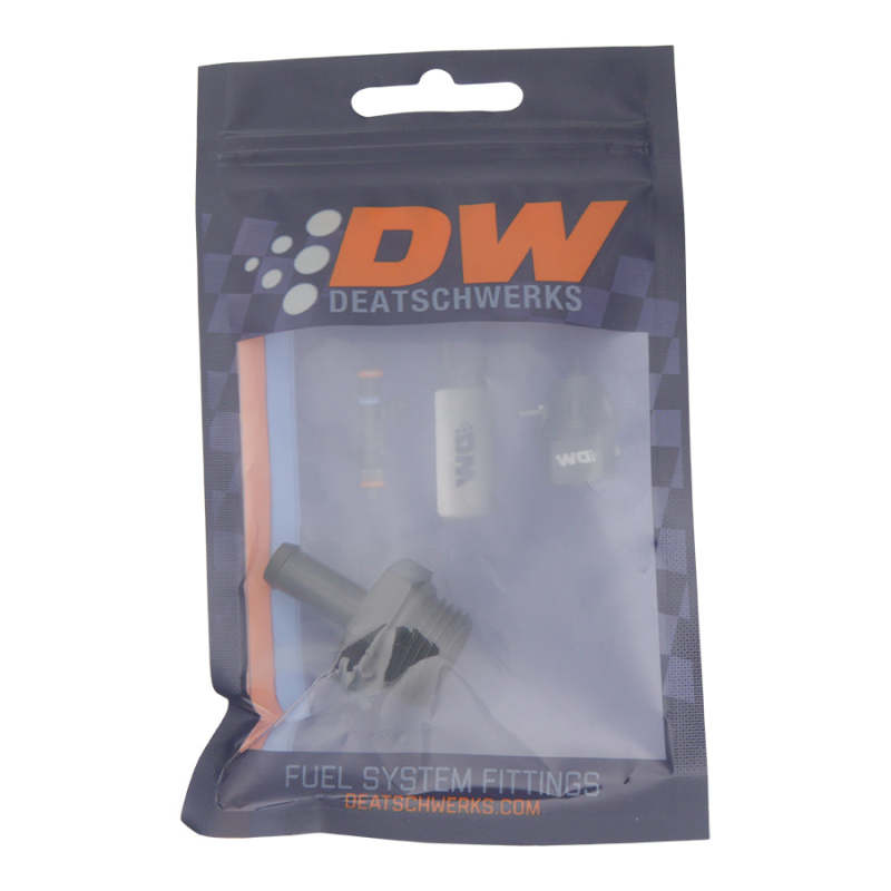 DeatschWerks 8AN ORB Male to 5/16in Male Barb Fitting Anodized Matte Black