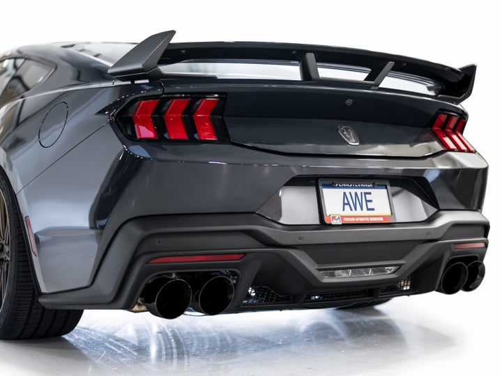 AWE Ford Mustang Dark Horse S650 Catback Exhaust with Quad Black Tips