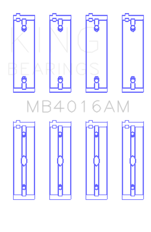 King Engine Bearings Main Bearing Set Size STD for Mitsubishi 181CI 3.0L 6G72 V6 Compatible with 1991-1999 3000GT Stealth Diamante