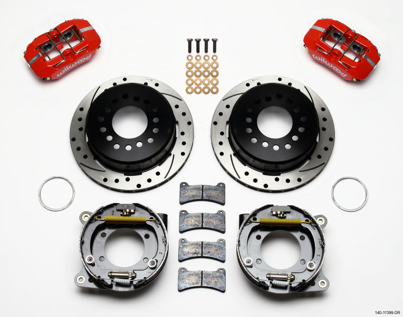 Wilwood Dynapro Low-Profile 11.00in P-Brake Kit Drill-Red for 93-97 Camaro/Firebird with 2.75in Offset - OneFastShop