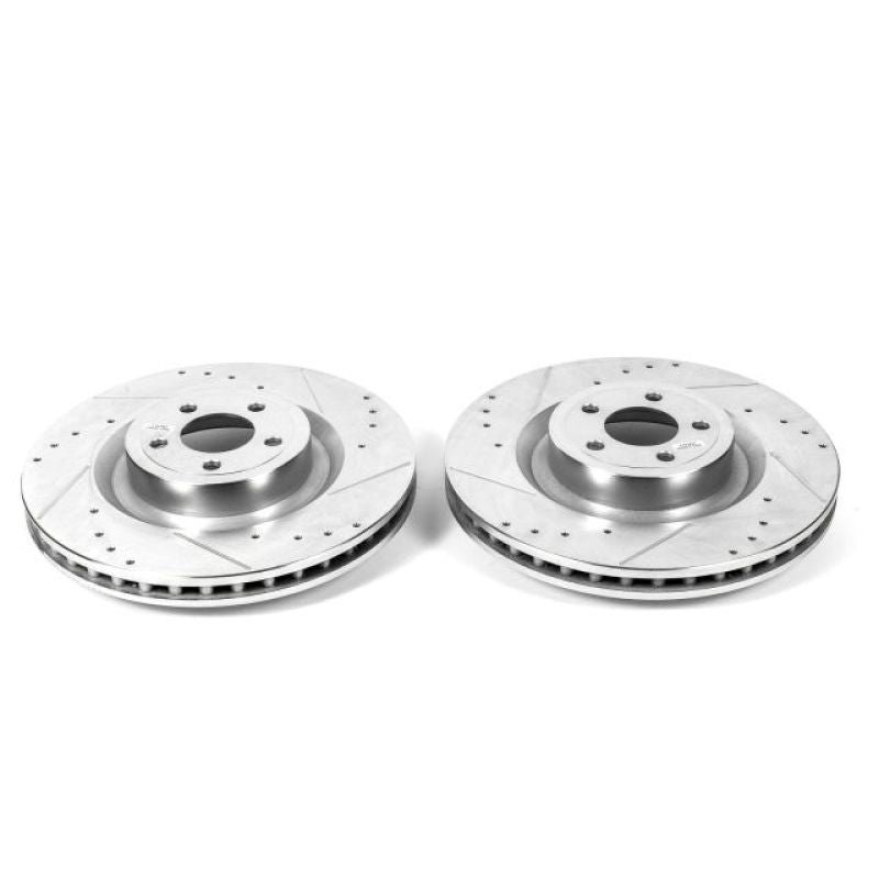 PowerStop Evolution Front Drilled & Slotted Brake Rotor - Ford Mustang (S550) 2015-2023 - Pair