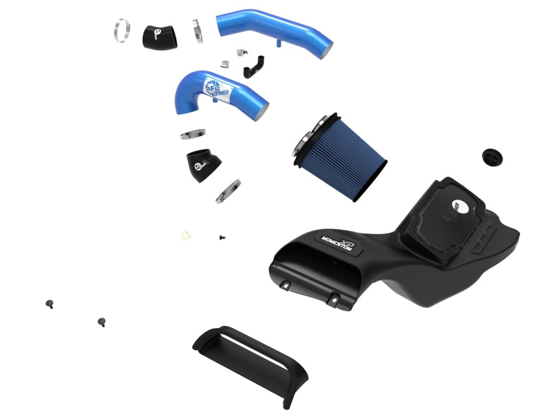 aFe Momentum XP Cold Air Intake System for 21-22 Ford F-150 Raptor V6-3.5L - Blue with Pro 5R Filter