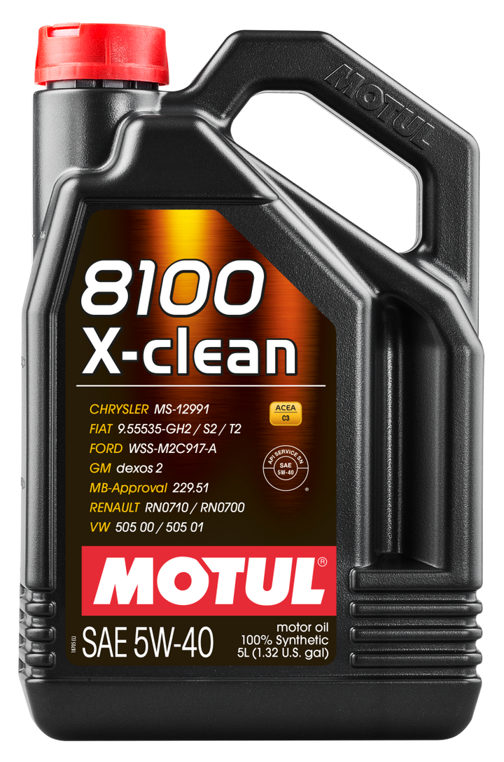 Motul 5L Synthetic Engine Oil 8100 5W40 X-CLEAN C3 -505 - Premium Performance Oil - OneFastShop