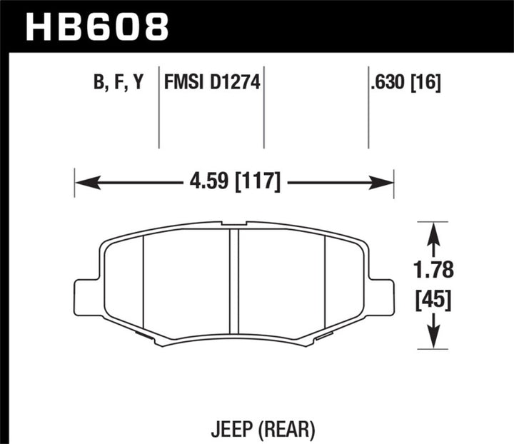 Hawk LTS Street Brake Pads High Performance for 2007-2016 Jeep Wrangler, 2007-2009 Dodge Nitro, 2008-2012 Jeep Liberty - OneFastShop