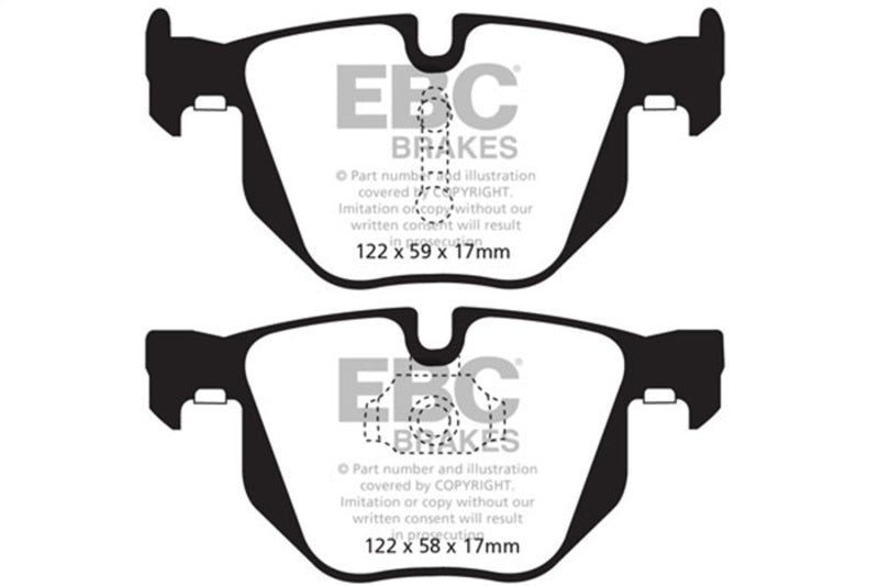 EBC Yellowstuff Rear Brake Pads for 10-14 BMW X5 3.0 Turbo (35)