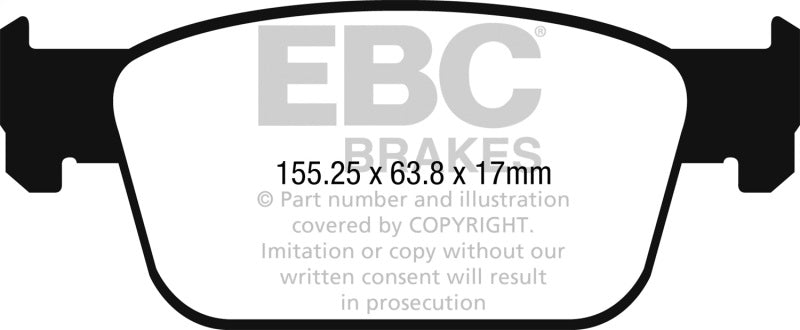 EBC Redstuff Front Brake Pads - Audi A4, A4 allroad, A4 Quattro 2017-2020