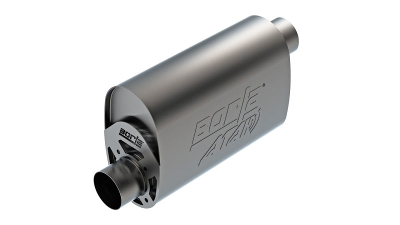 Borla CrateMuffler ATAK 3 in Offset/Offset Oval Muffler - Chevrolet LS3 2008-2017