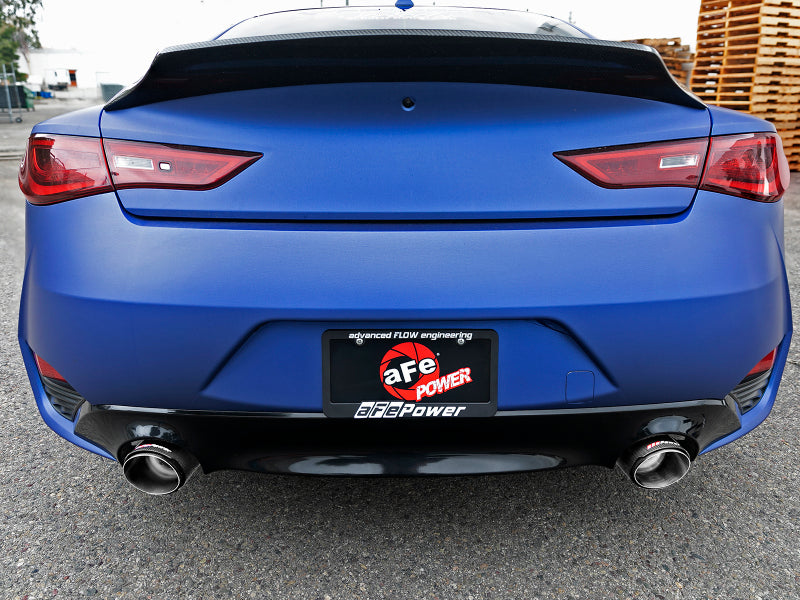 aFe POWER Takeda 2.5in 304 SS CB Exhaust Carbon Fiber Tips 17-19 Infiniti Q60 V6-3.0L - OneFastShop