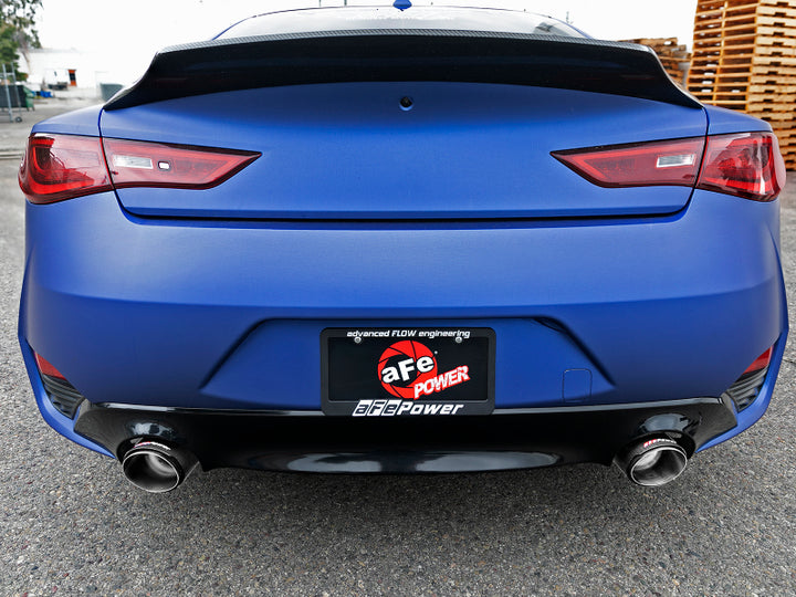 aFe POWER Takeda 2.5in 304 SS CB Exhaust Carbon Fiber Tips 17-19 Infiniti Q60 V6-3.0L - OneFastShop
