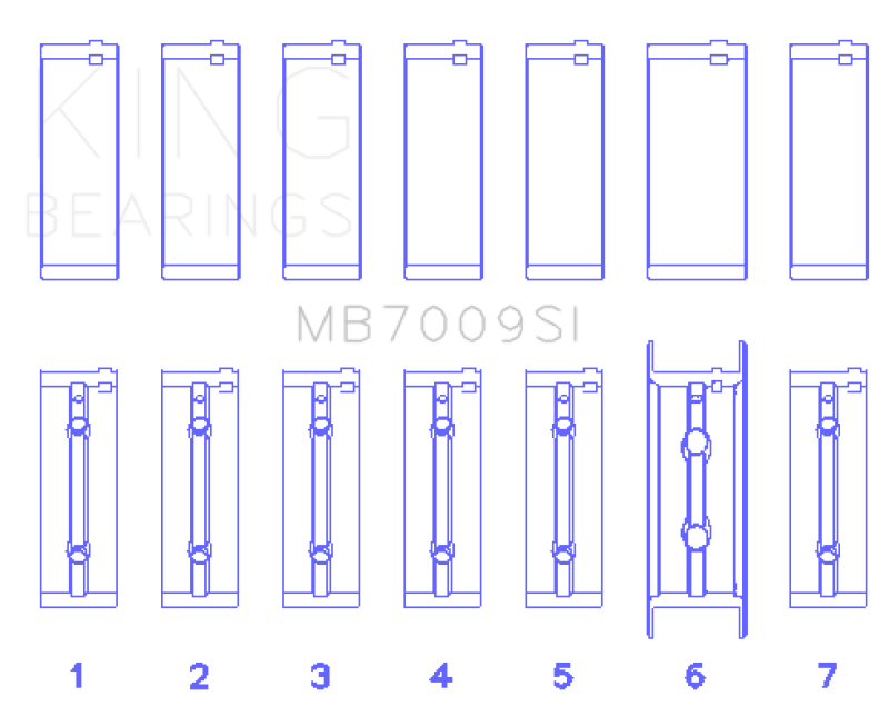 King Engine Bearings Main Bearing Set Size STD - Dodge Cummins Diesel 5.9L 6.7L Inline 6 (89-15)