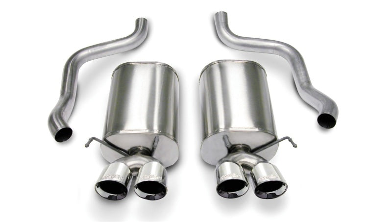Corsa Performance Polished Sport Axle-Back Exhaust for Chevrolet Corvette C6 6.0L V8 (2005-2007) - OneFastShop
