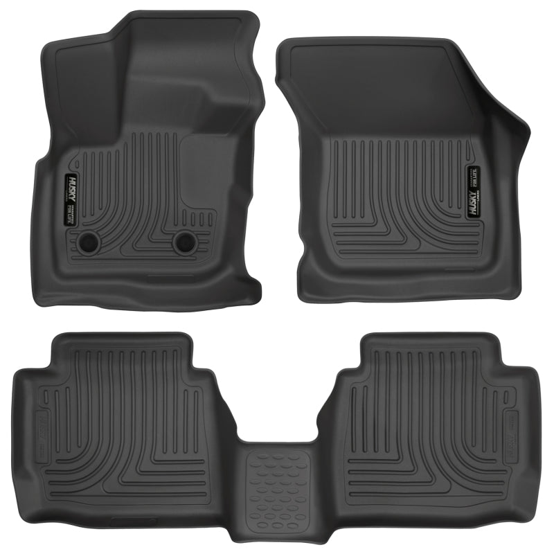 Husky Liners Black Front and 2nd Row Floor Liners for 17 Ford Fusion and 17 Lincoln MKZ - OneFastShop