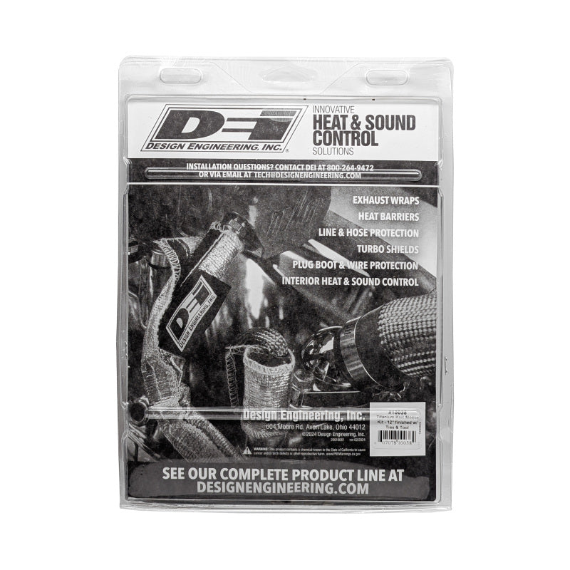 DEI Titanium Exhaust Sleeve 4in Knit - 12in Length