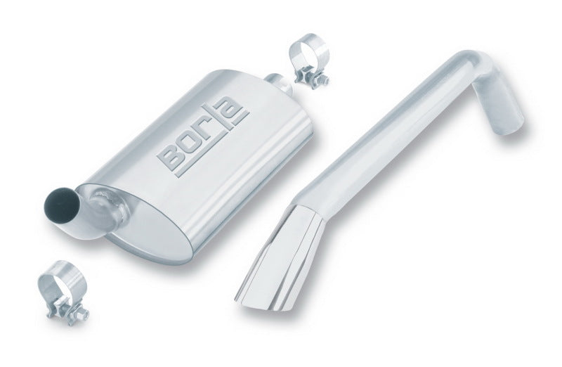 Borla 1981–1986 Cat-Back Exhaust for Jeep CJ-7 4.2L AT/MT 4WD – 2in Single Round Angle Cut Intrcld Rr 2.5in Rndx6.5in - OneFastShop