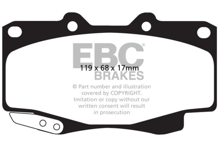 EBC Greenstuff Front Brake Pads for 99-04 Toyota Tacoma 4WD - OneFastShop