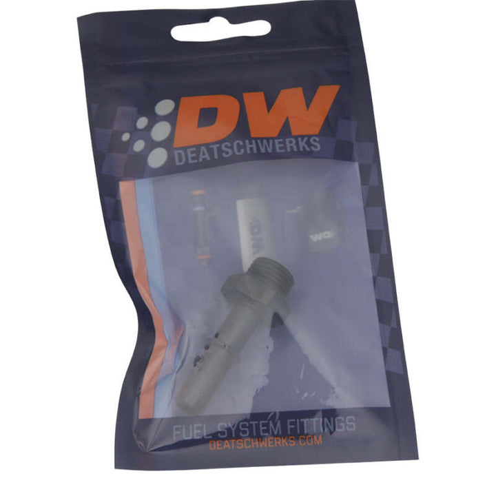 DeatschWerks 6AN ORB Male to 3/8 in Male EFI Quick Connect Adapter - Matte Black, image 2
