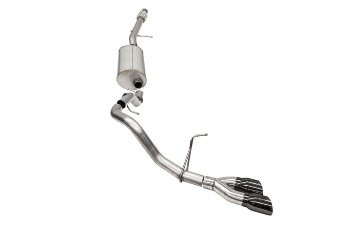 CORSA Performance 3in Sport Cat-Back Exhaust for 2021-24 Chevrolet Suburban 5.3L 4WD with 4in DW Round Black PVD Tip