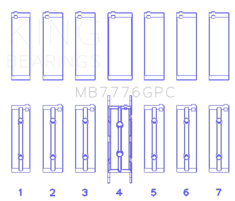 King BMW N55 B30A/ N53 B30A/ N52 B30A Main Bearing Set