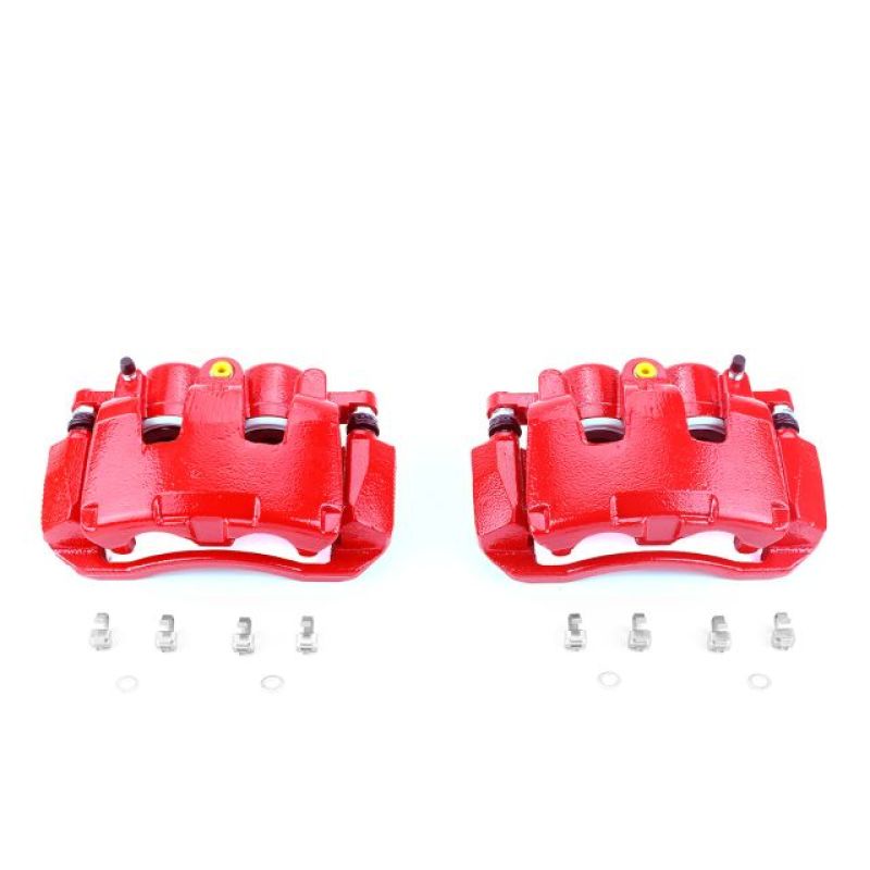 PowerStop Front Red Calipers with Brackets Pair for 07-09 Chrysler Aspen - OneFastShop