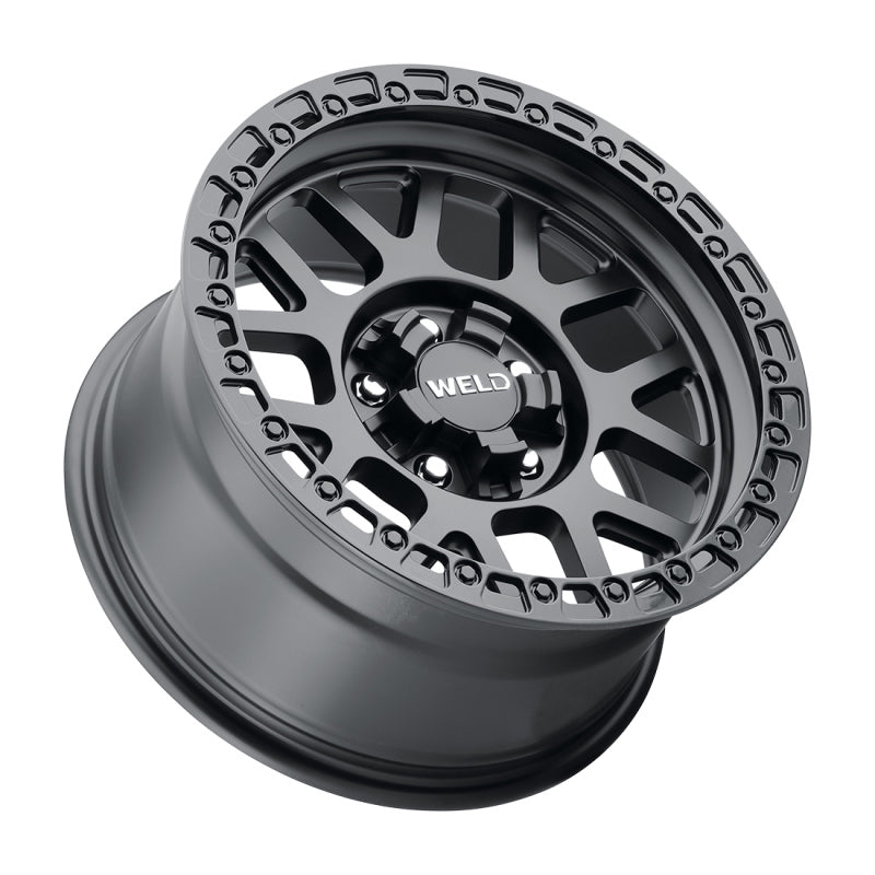 Weld Off-Road W104 17X9.0 Cinch Wheel 5X114.3 5X127 ET-12 BS4.50 Satin Black Gloss Black (78.1)
