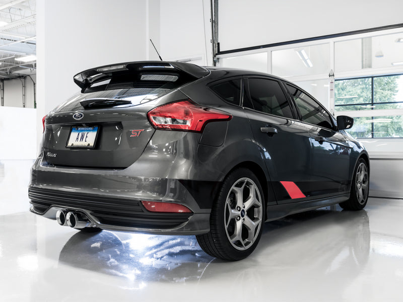 AWE Tuning Track Edition Cat-Back Exhaust for Ford Focus ST - Chrome Silver Tips (2013-2018)