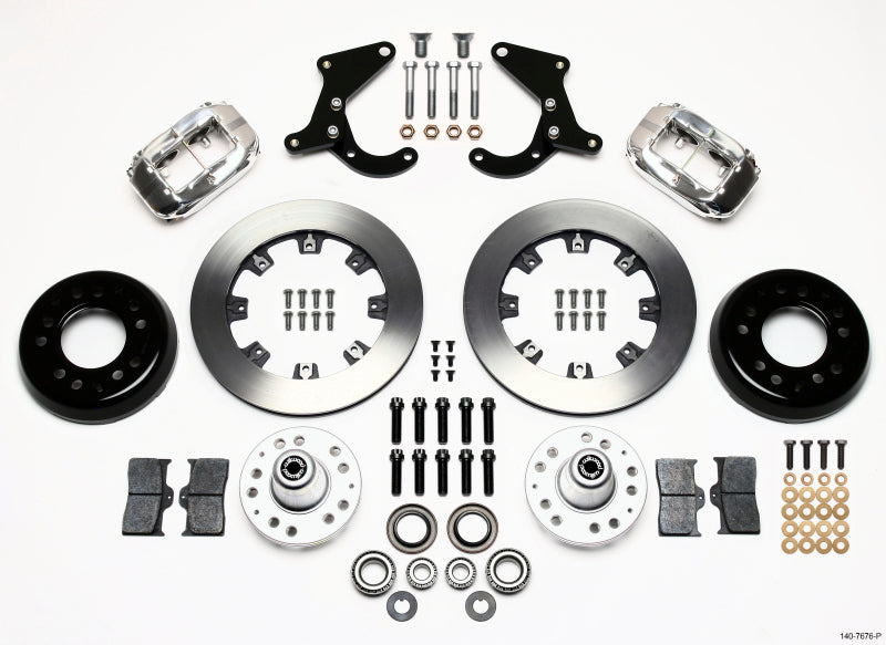 Wilwood Forged Dynalite Front Kit 12.19in Polished for 55-57 Chevy Bel Air - OneFastShop