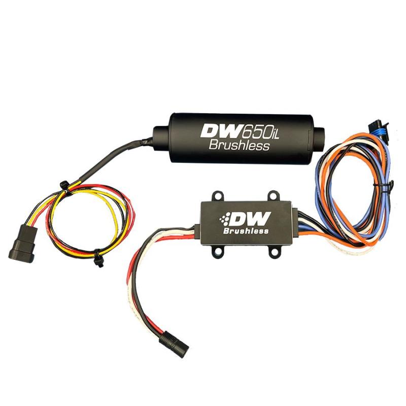 DeatschWerks DW650iL Series 650LPH In-Line External Fuel Pump with Single Dual-Speed Controller