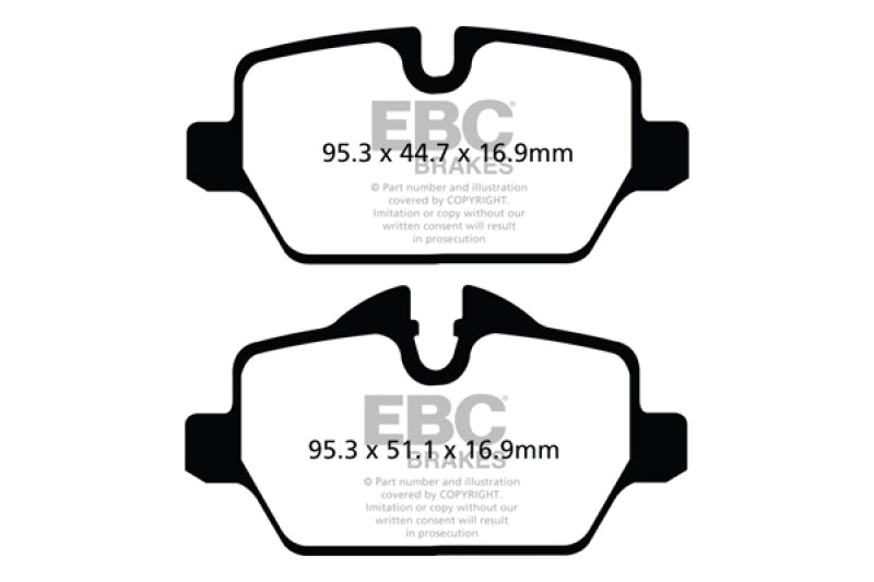 EBC Yellowstuff Rear Brake Pads for Mini Countryman 1.6 Cooper 10+