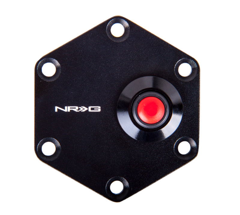 NRG Hexagonal Steering Wheel Horn Ring - Black (with Horn Button)