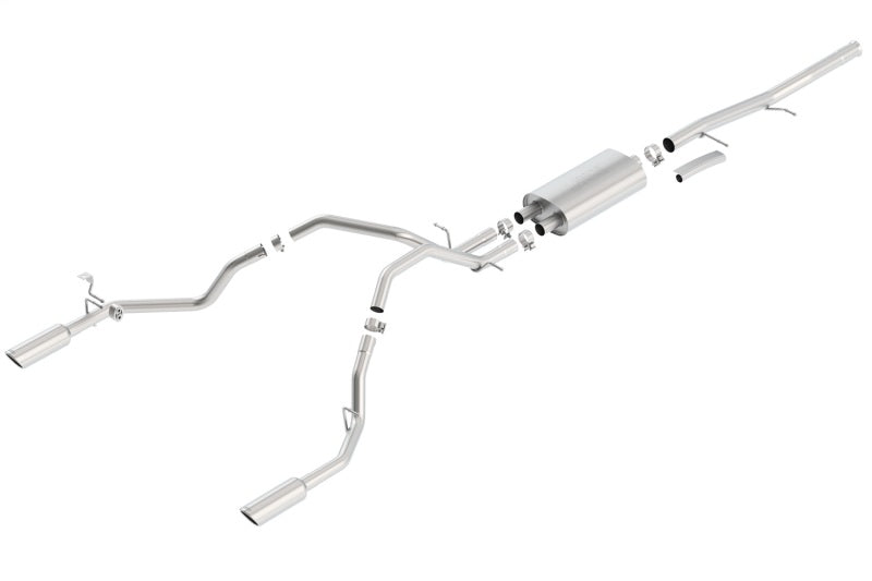 Borla S-Type SS Catback Exhaust for 09-11 Chevrolet Silverado / 09-11 GMC Sierra 1500 - T-304 Stainless Steel, Million-Mile Warranty