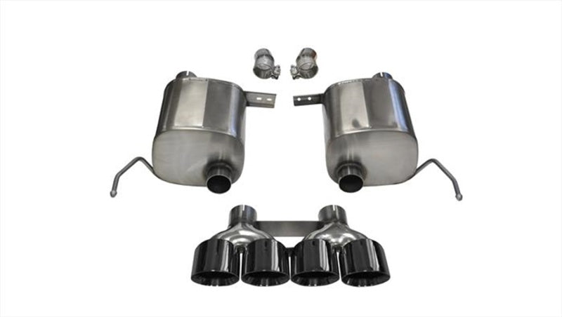 Corsa Performance Black Xtreme Exht Valve-Back Exhaust - Chevy Corvette C7 Coupe 6.2L V8 - OneFastShop
