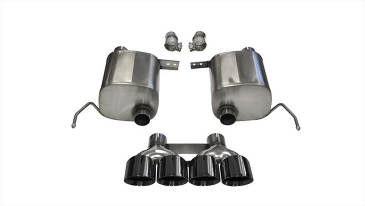 Corsa Performance Black Xtreme Exht Valve-Back Exhaust - Chevy Corvette C7 Coupe 6.2L V8 - OneFastShop