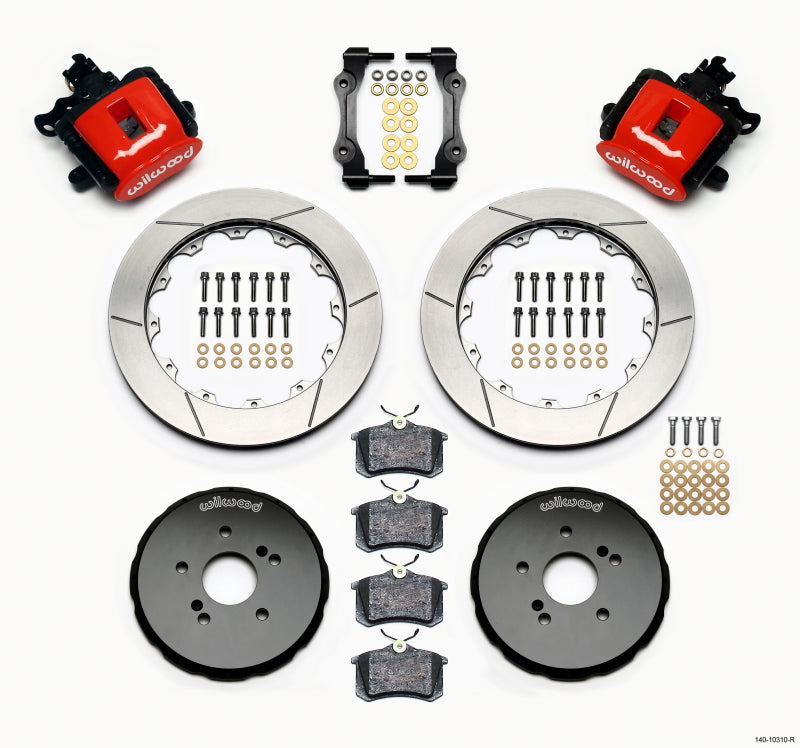 Wilwood Combination Parking Brake Rear Kit 12.88in Red Honda S2000 2000-2009 Base 2008-2009 CR
