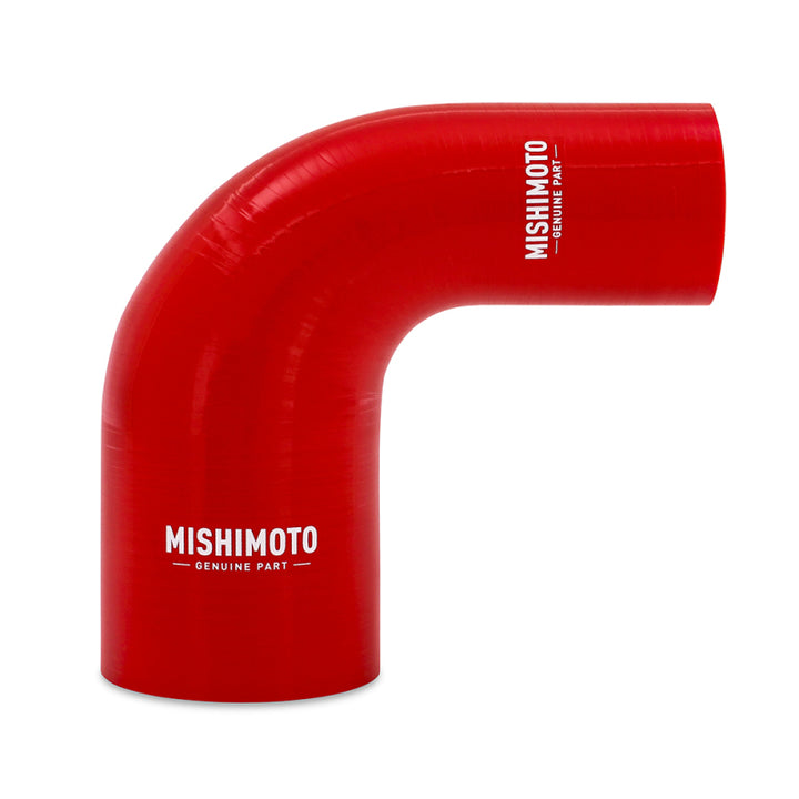 Mishimoto Silicone 90 Degree Reducer Coupler 2in To 3in Red - OneFastShop