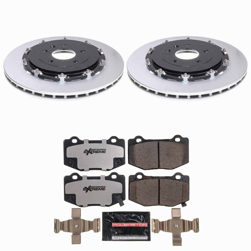 PowerStop Z26 Rear Coated Brake Kit - Chevrolet Corvette 2015-2019 - Z06 / Grand Sport with 2-Piece Rotors