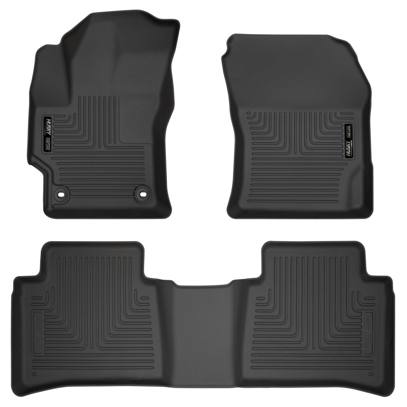 Husky Liners Weatherbeater Black Front & 2nd Seat Floor Liners for 2020 Toyota Corolla - OneFastShop
