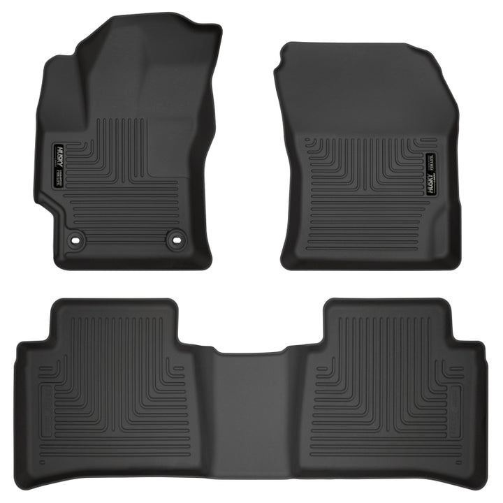 Husky Liners Weatherbeater Black Front & 2nd Seat Floor Liners for 2020 Toyota Corolla - OneFastShop