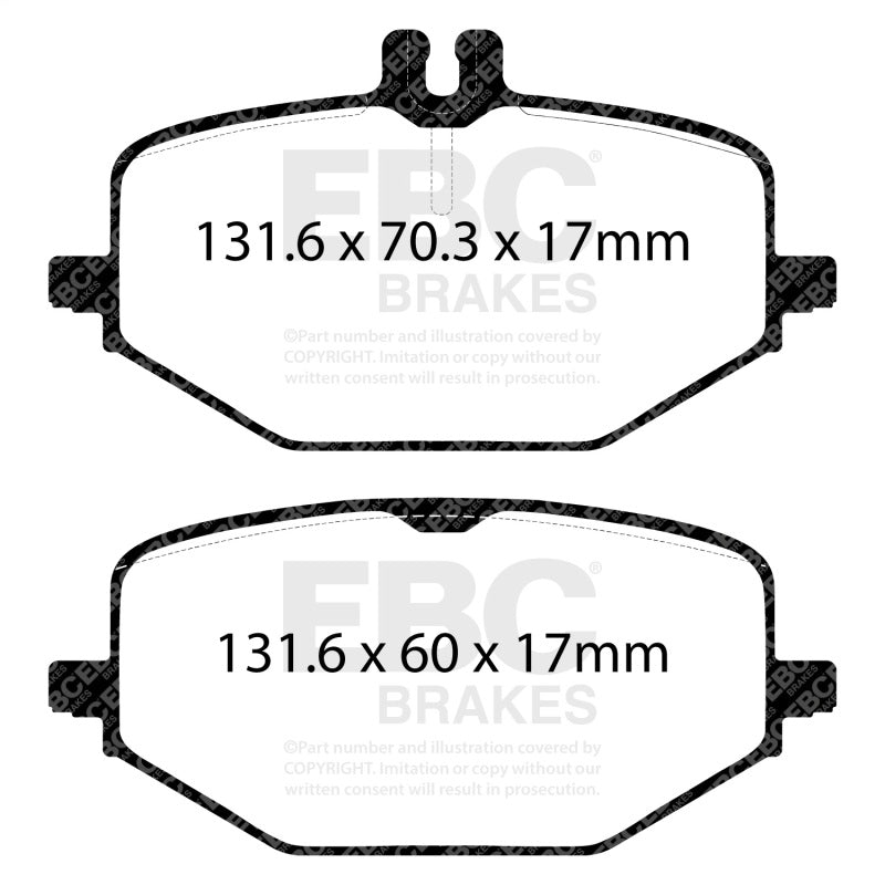 EBC Yellowstuff Rear Brake Pads - Mercedes-Benz W463/W167/X167 2018-2026, image 4
