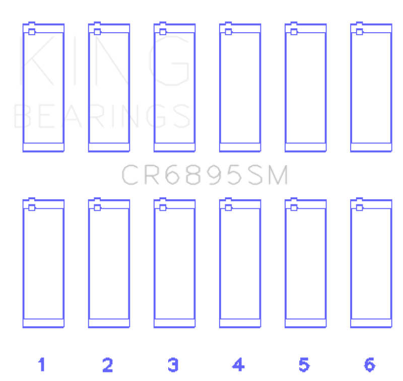 King Engine Bearings Performance Rod Bearing Set - King Ford EcoBoost 3.5L/3.7L V6 (.781 Width) Size STD - OneFastShop