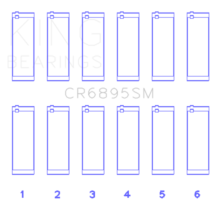 King Engine Bearings Performance Rod Bearing Set - King Ford EcoBoost 3.5L/3.7L V6 (.781 Width) Size STD - OneFastShop