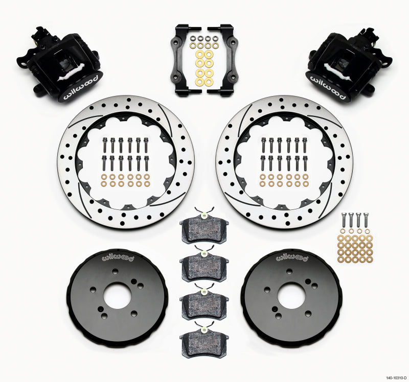 Wilwood Combination Parking Brake Rear Kit 12.88in Drilled for 2000-2009 Honda S2000 Base and 2008-2009 Honda S2000 CR