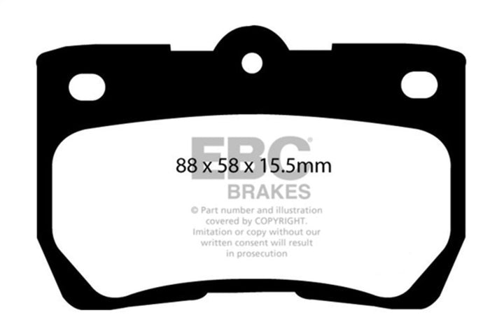 EBC Yellowstuff Rear Brake Pads for 06-07 Lexus GS300 3.0