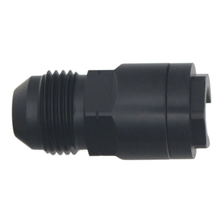 DeatschWerks 8AN Male Flare to 3/8 in Female EFI Quick Connect Adapter - Matte Black