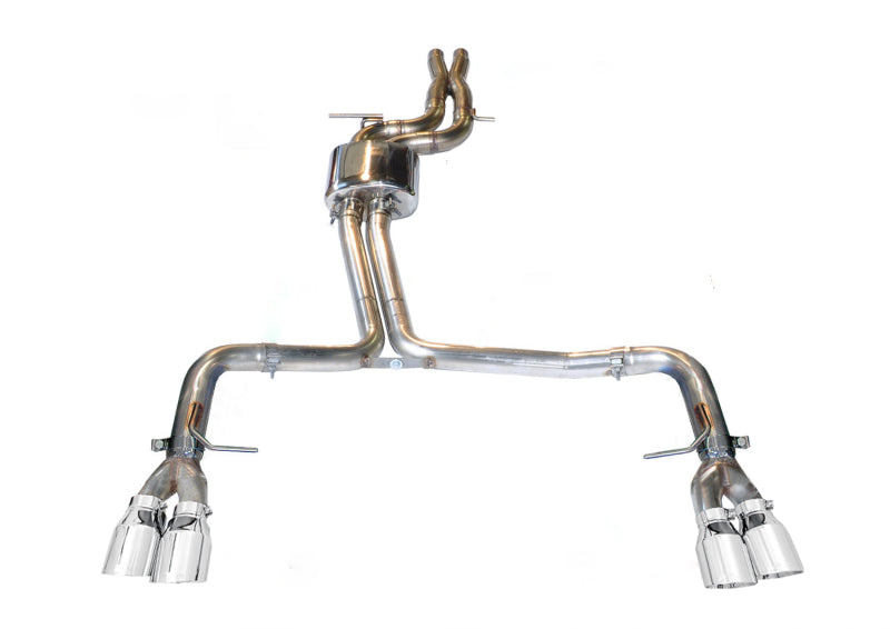 AWE Track Edition Cat-Back Exhaust - Audi S4 2010-2016 - 102mm Chrome Silver Tips
