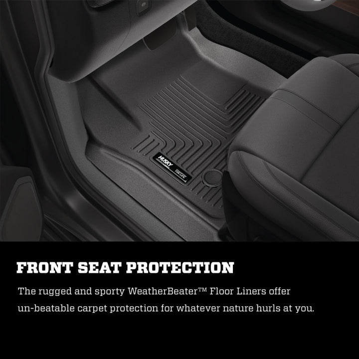 Husky Liners WeatherBeater Black Floor Liners for 2023 Chevrolet Colorado /GMC Canyon